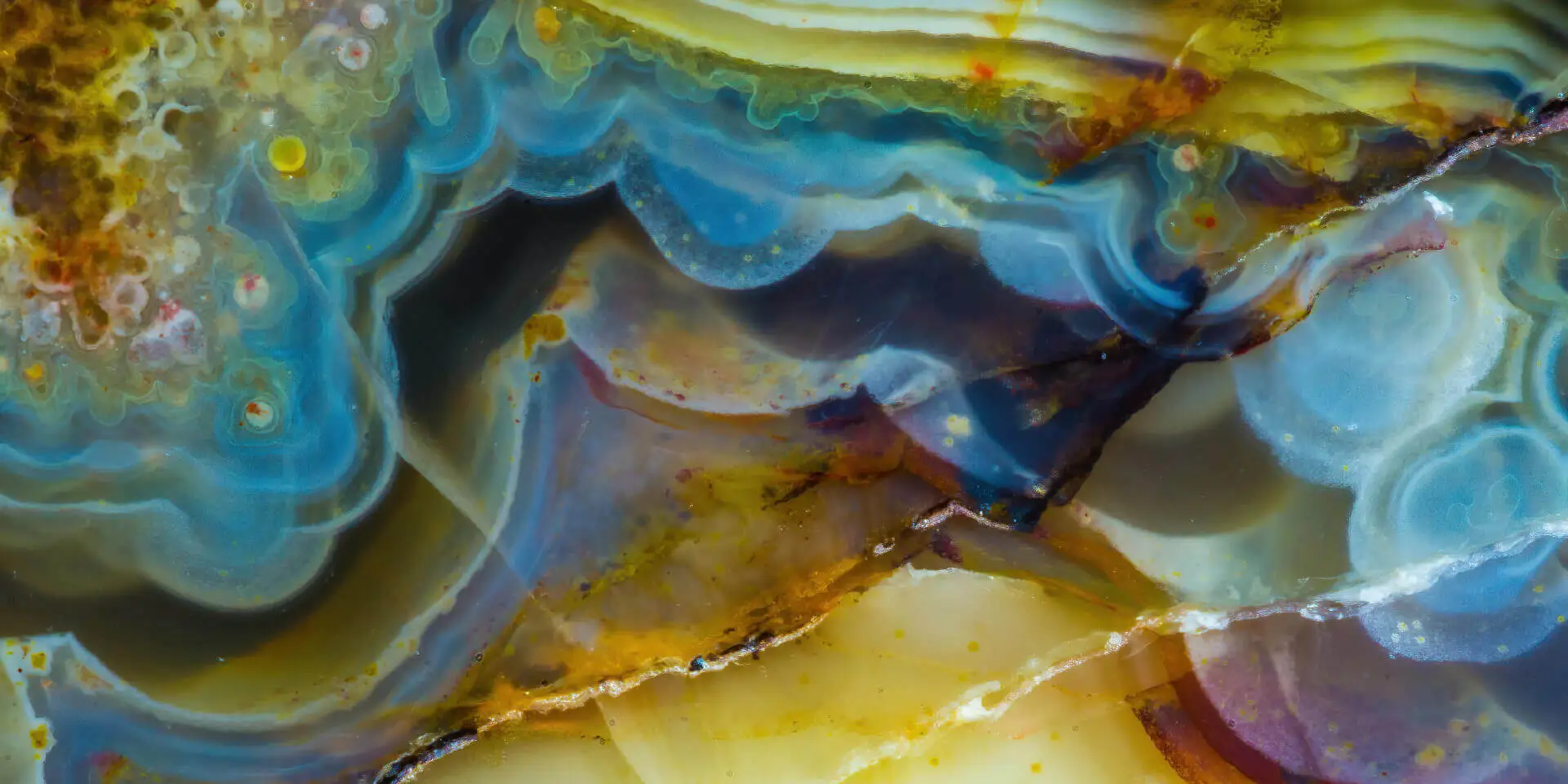 Close up of a colorful rock